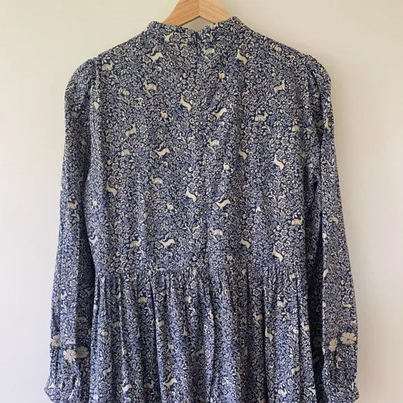 *RARE* Doen Nova Dress Navy Prancing Fawn Deer - Picture 7 of 11